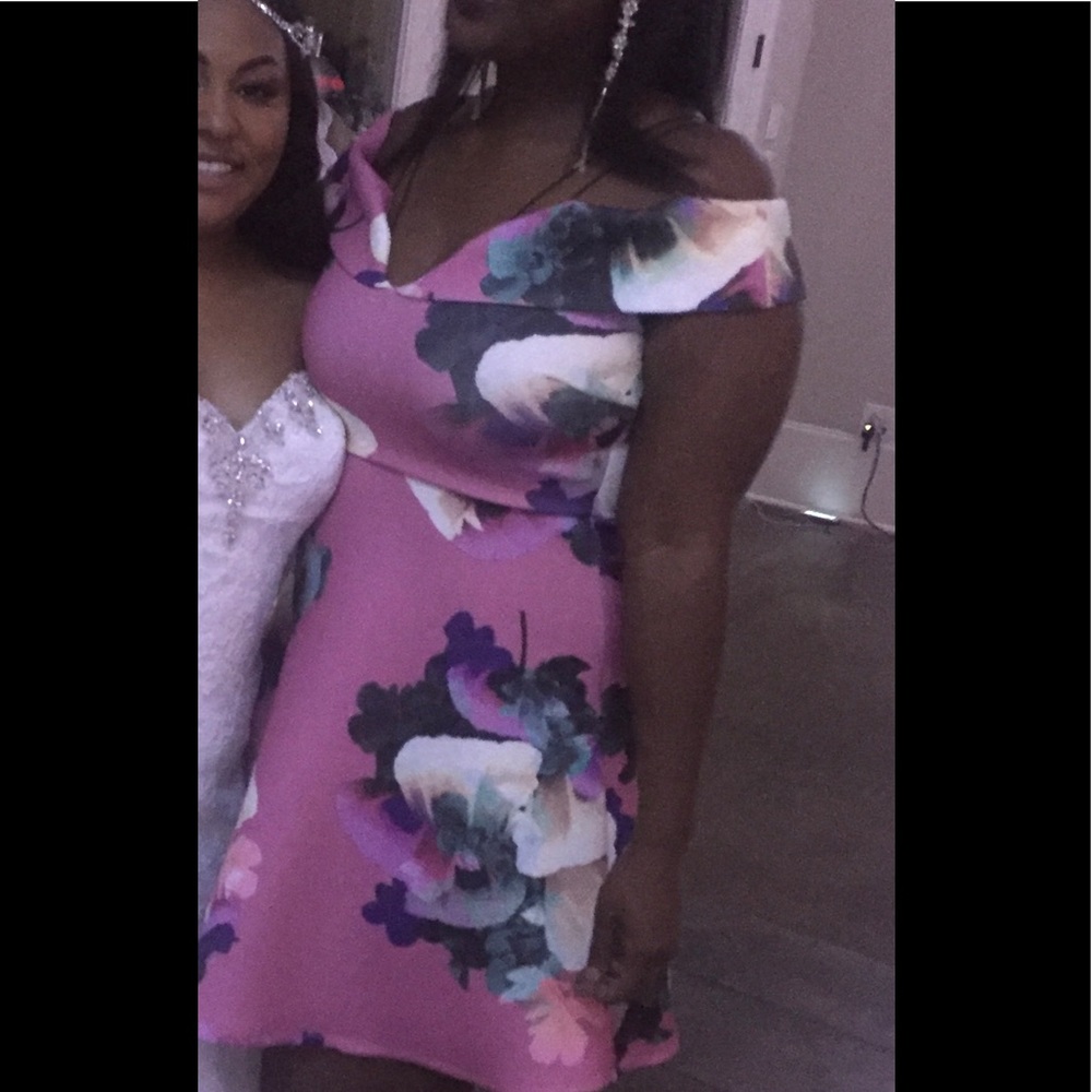 Flower printed dress
